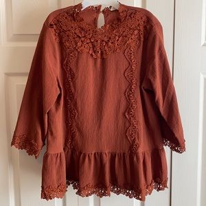 Burnt Orange Blouse